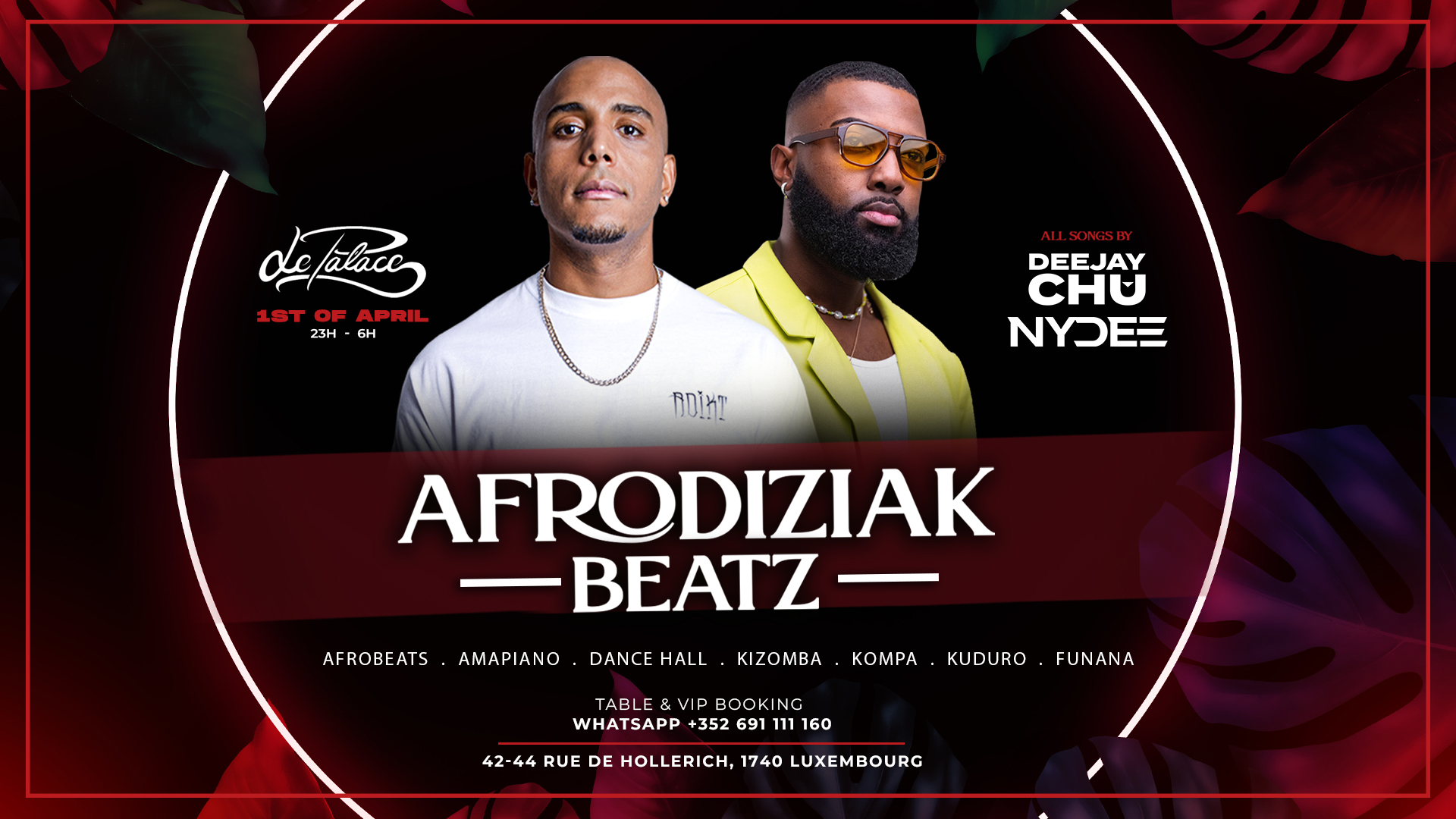 ✨Afrodiziak Beatz ✨1st April ✨@Le Palace✨