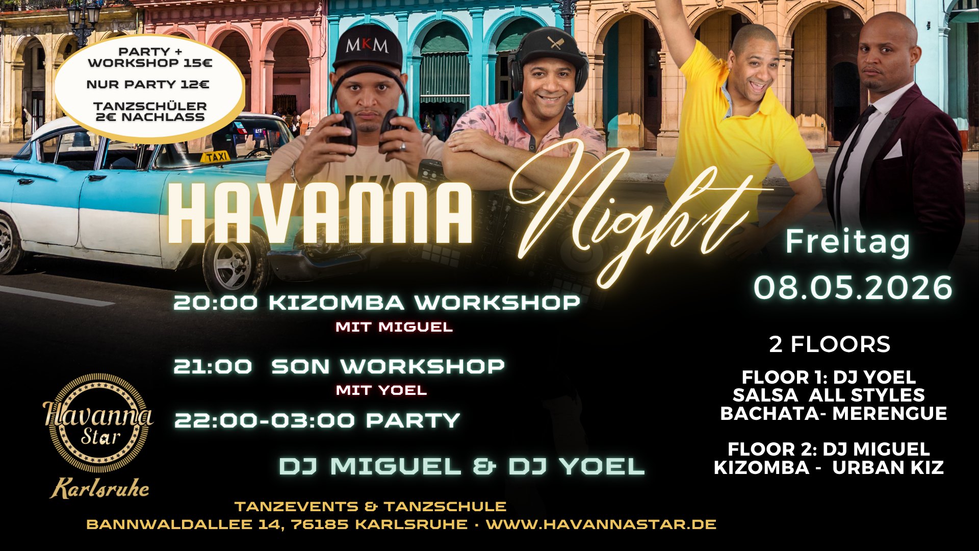 Latinparty mit Son & Kizomba Workshops - mit Kizombafloor