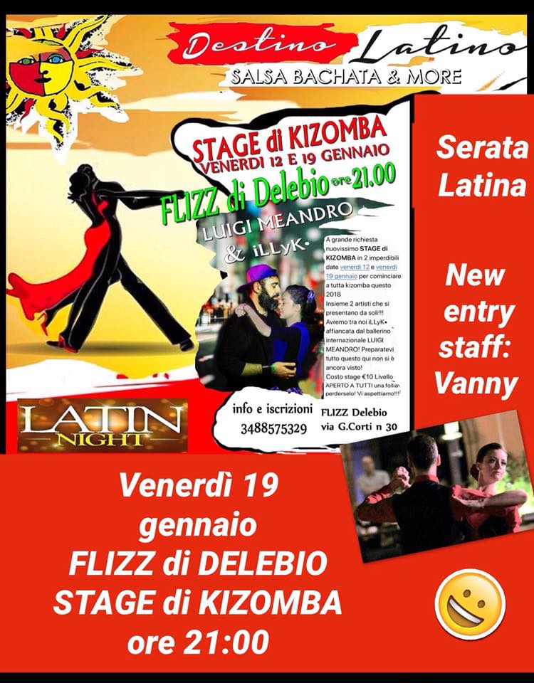 SERATA LATINA + STAGE di KIZOMBA