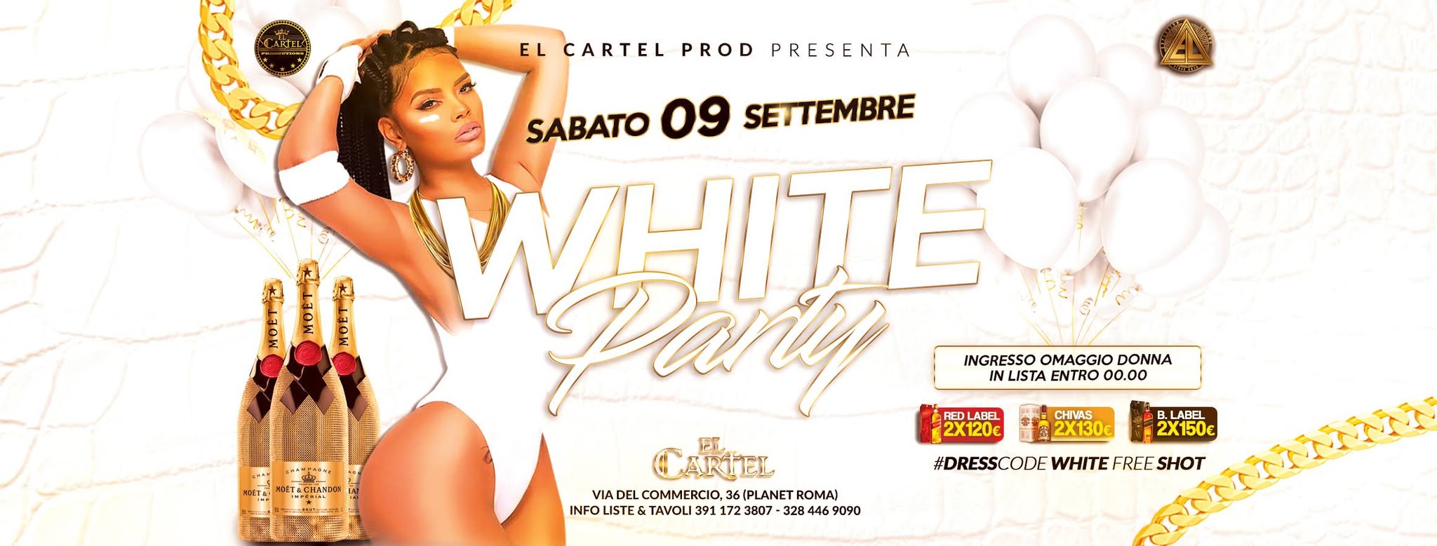 ●El Cartel Presenta ●White Party● Reggaeton bachata salsa house●