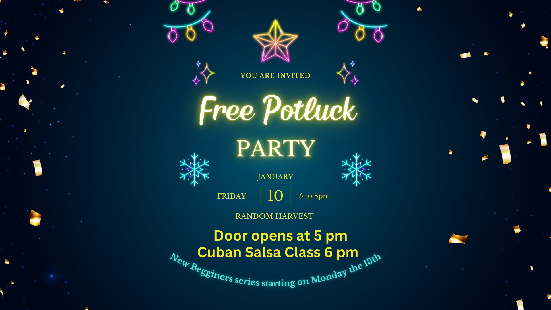 π Join Us for a Dance4Joy Potluck Party! π