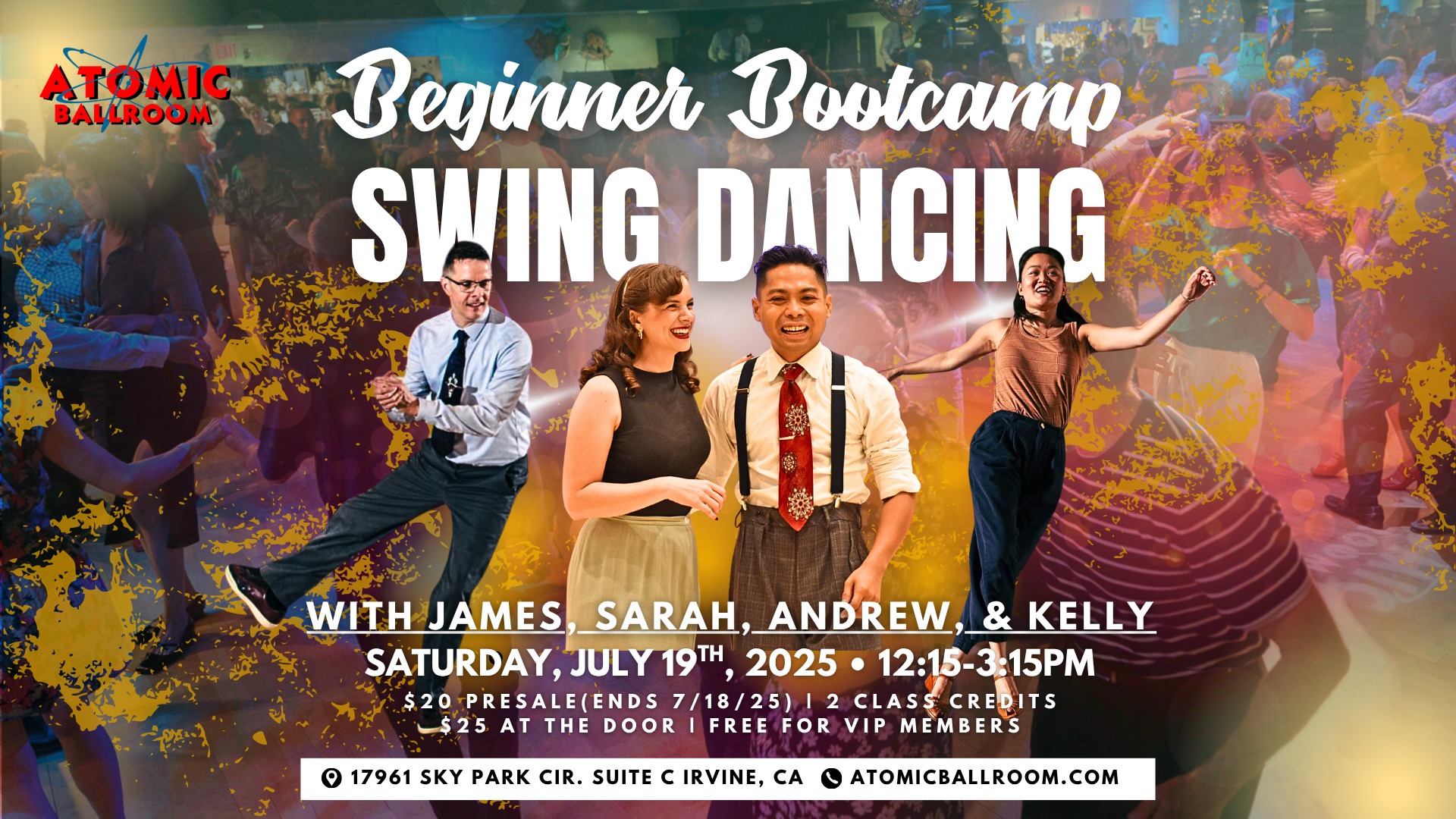 Summer Beginner Swing Dance Bootcamp - ATOMIC Ballroom!