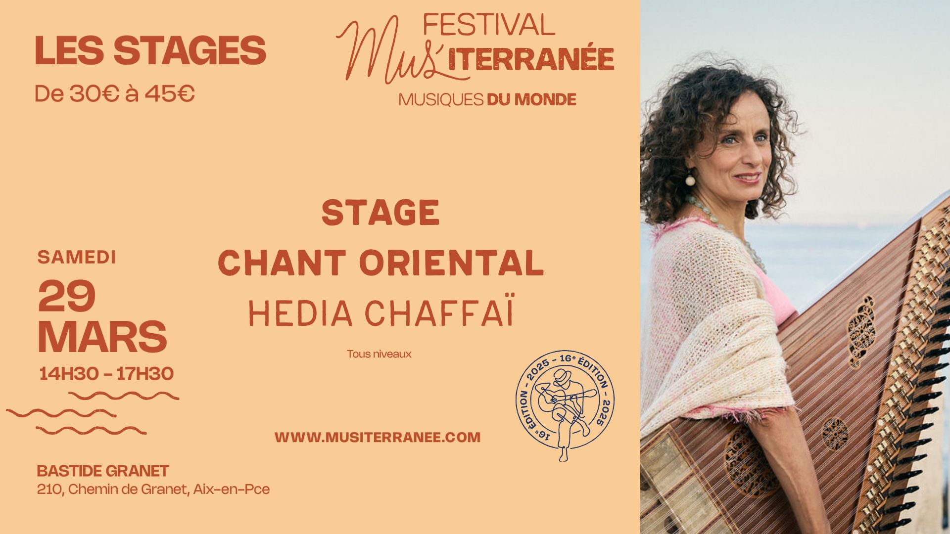 Stage de Chant Oriental avec Hédia Chaffaï