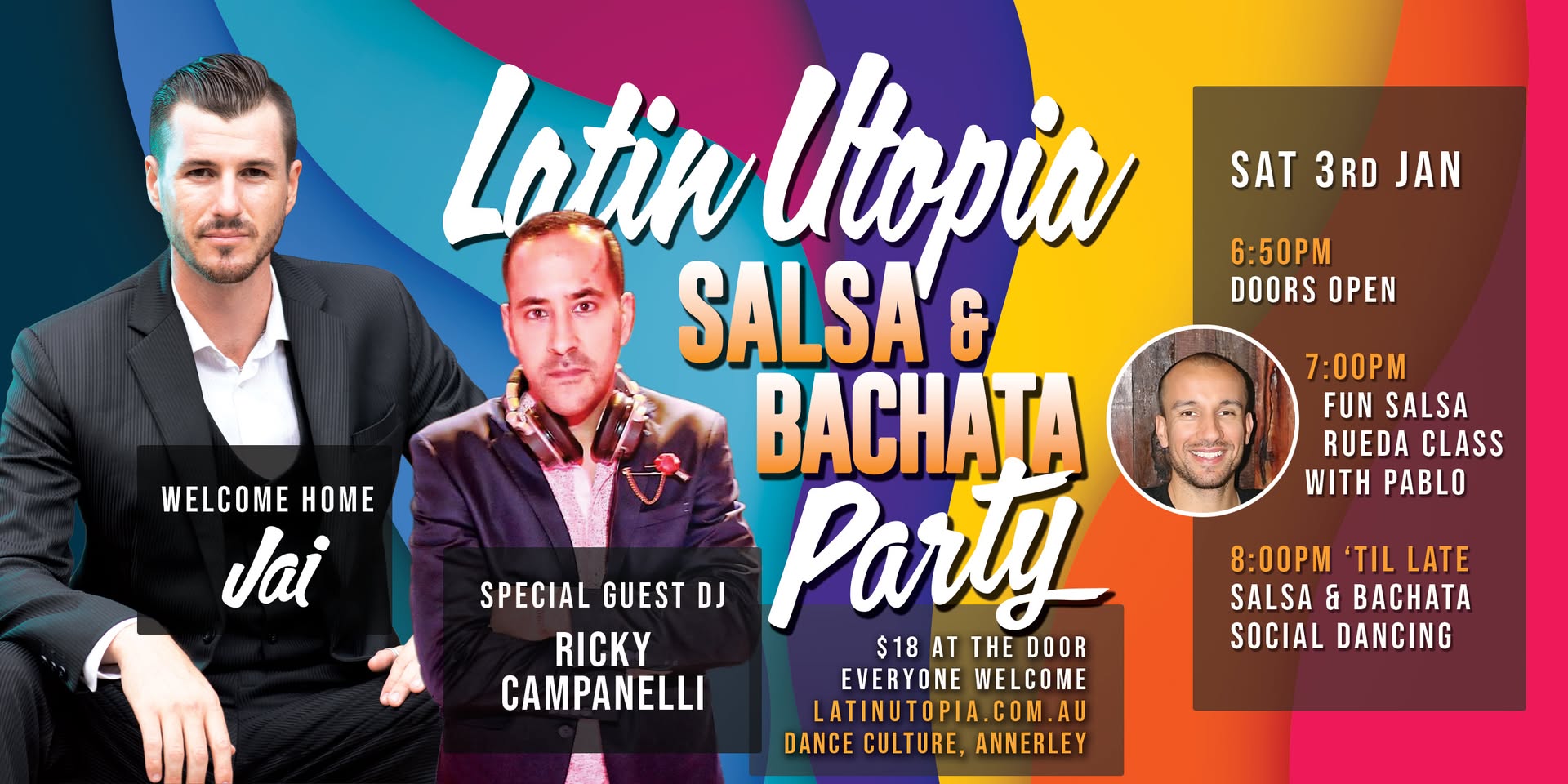 Latin Utopia Salsa & Bachata Party Special guest DJ Ricky Campanelli