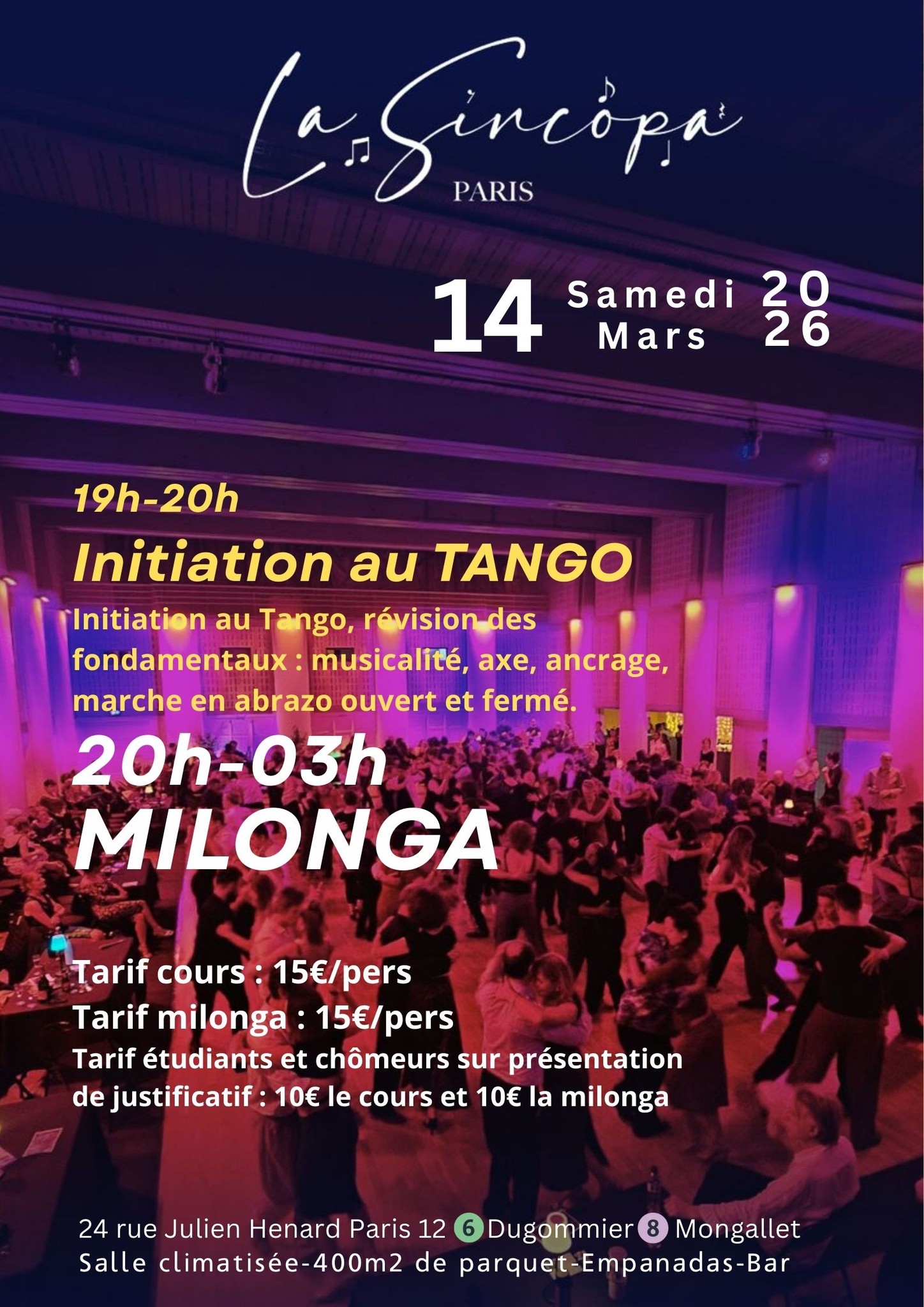 Initiation au Tango Samedi 14 mars