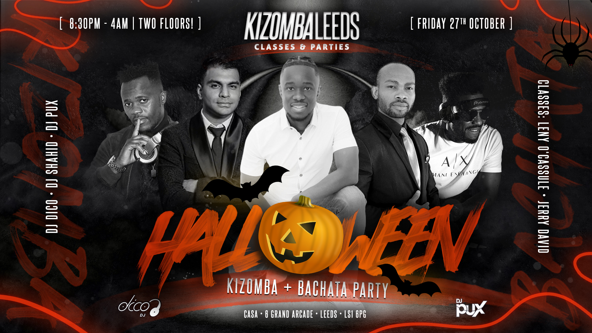 KIZOMBA + BACHATA HALLOWEEN PARTY CLASSES 2 ROOMS!