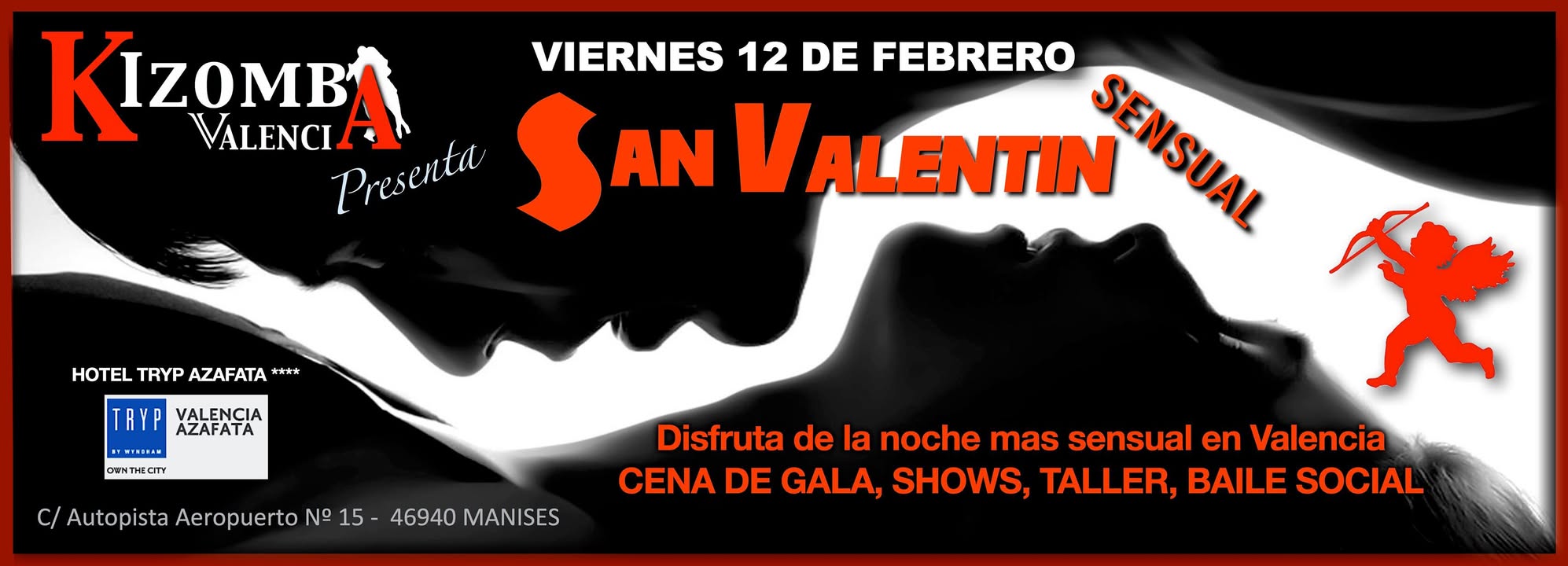 CENA + FIESTA SENSUAL!! SAN VALENTIN VALENCIA