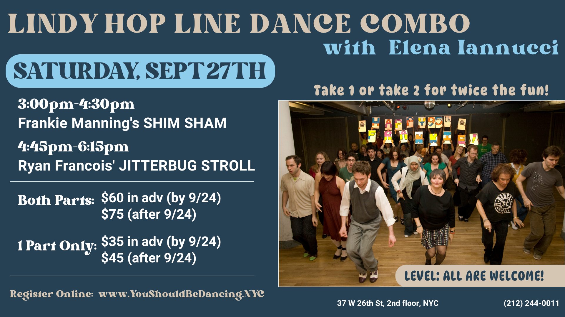 LINDY HOP LINE DANCE COMBO with Elena Iannucci