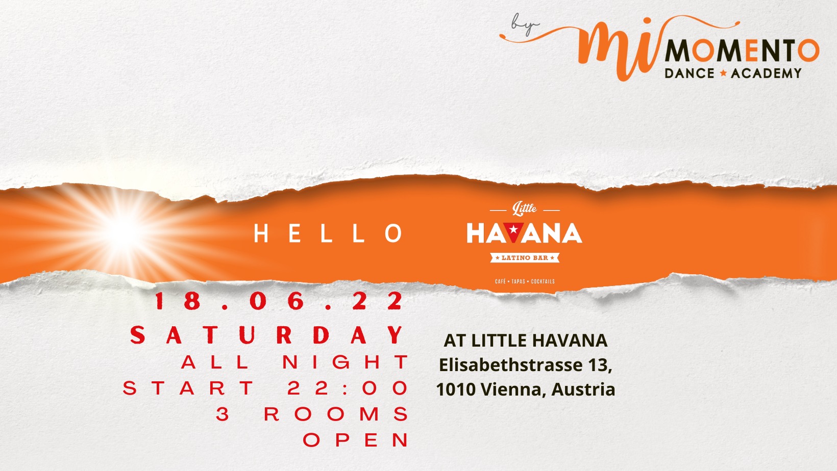 Hello Havana: 3 rooms: Salsa, Bachata & Kizomba