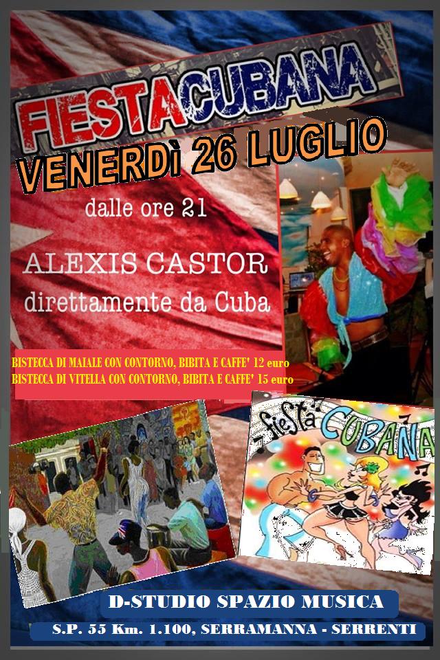 SERATA CUBANA DI SALSA, BACHATA, MERENGUE, REGGAETON E ZUMBA, CON IL MAESTRO ALEXIS CASTOR