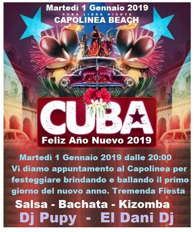 Martedì 1 Gennaio 2019 al Capolinea Beach Latin New Year