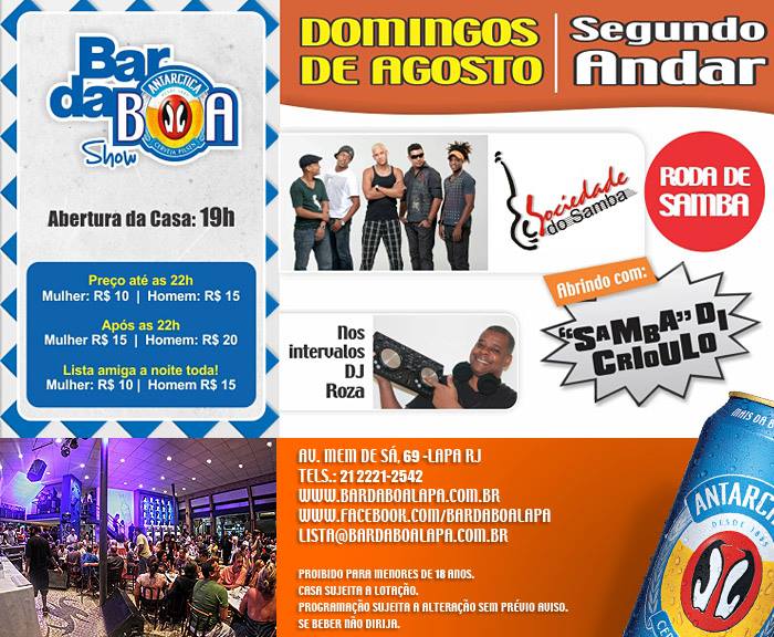 Domingueira da Boa Sociedade do Samba + Samba Di Crioulo + DjRoza