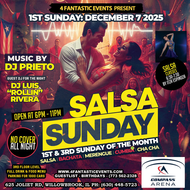Salsa Sundays @ Compass Arena Guest DJ & More!