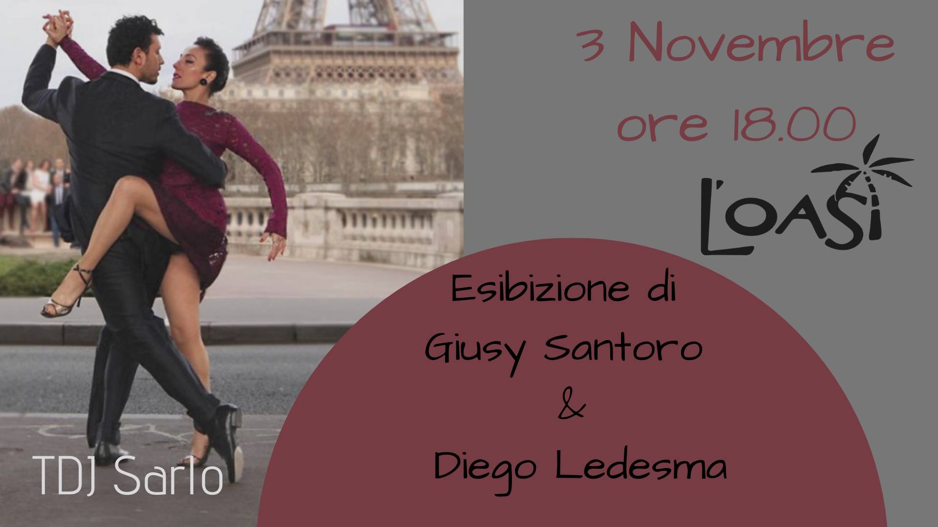 Milonga con esibizione di Giusy Santoro y Diego Ledesma
