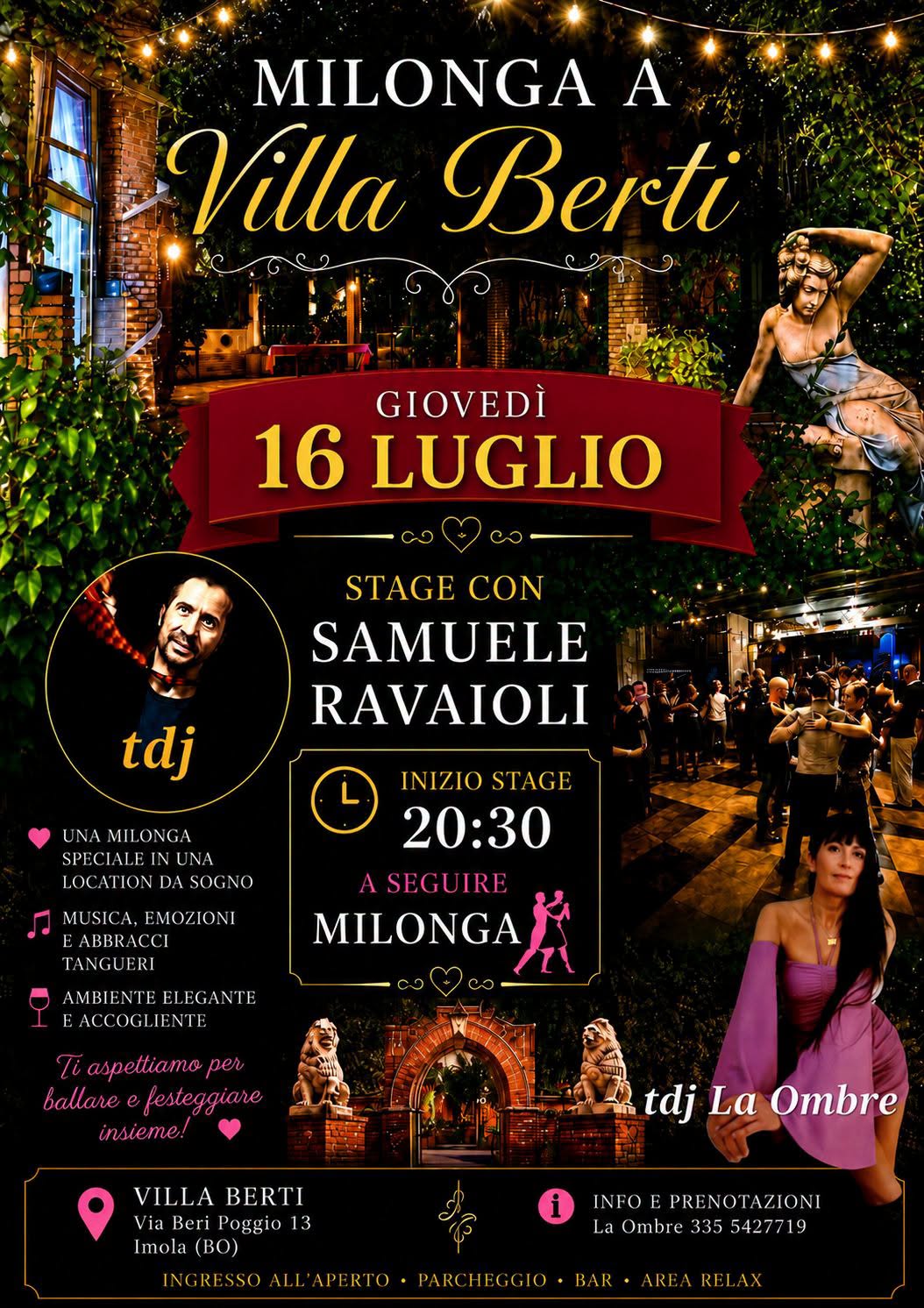 MILONGA A VILLA BERTI STAGE DI SAMUELE RAVAIOLI TDJ LA OMBRE
