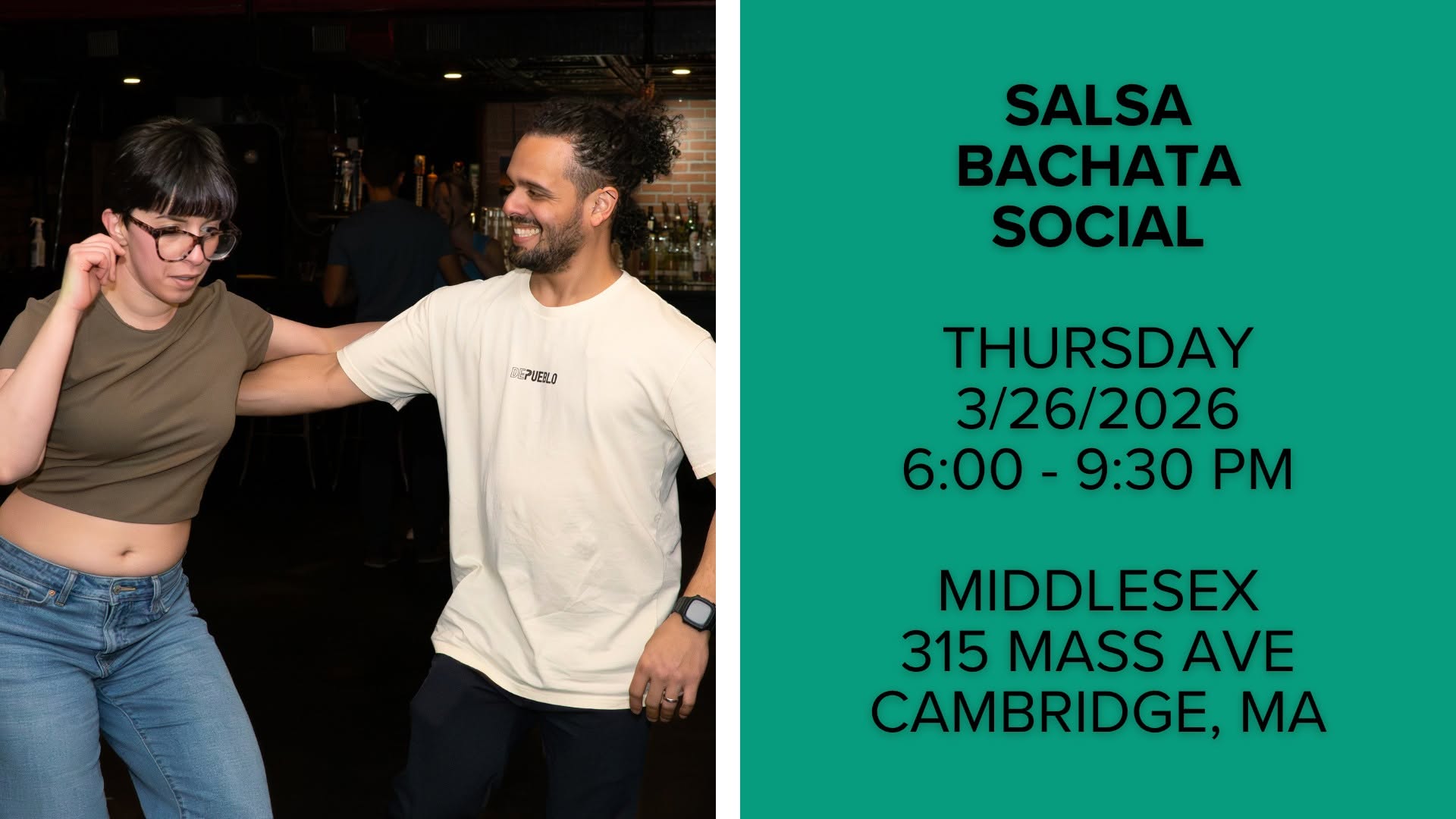 ✨ DJ CLAVE Salsa & Bachata Social MIDDLESEX DEBUT Cambridge, MA✨