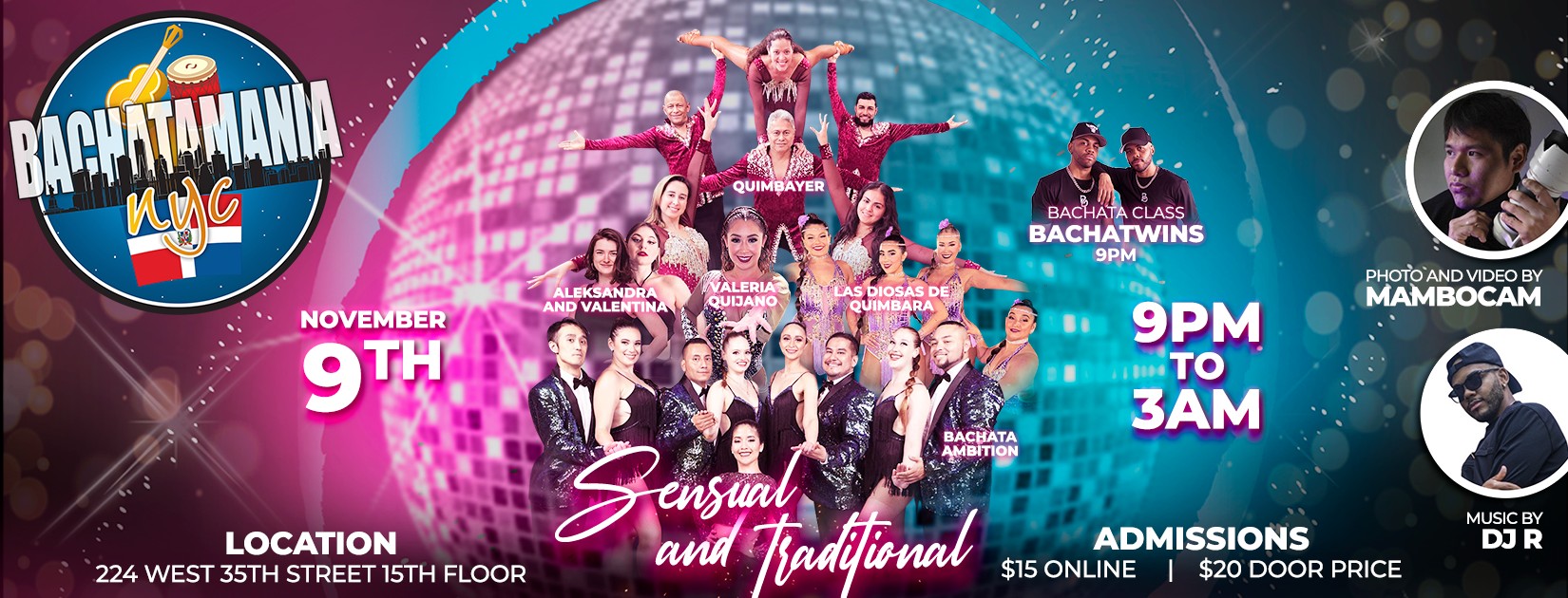 BACHATAMANIA NYC TRADITIONAL AND SENSUAL BACHATA SOCIAL NOVEMBER 9TH