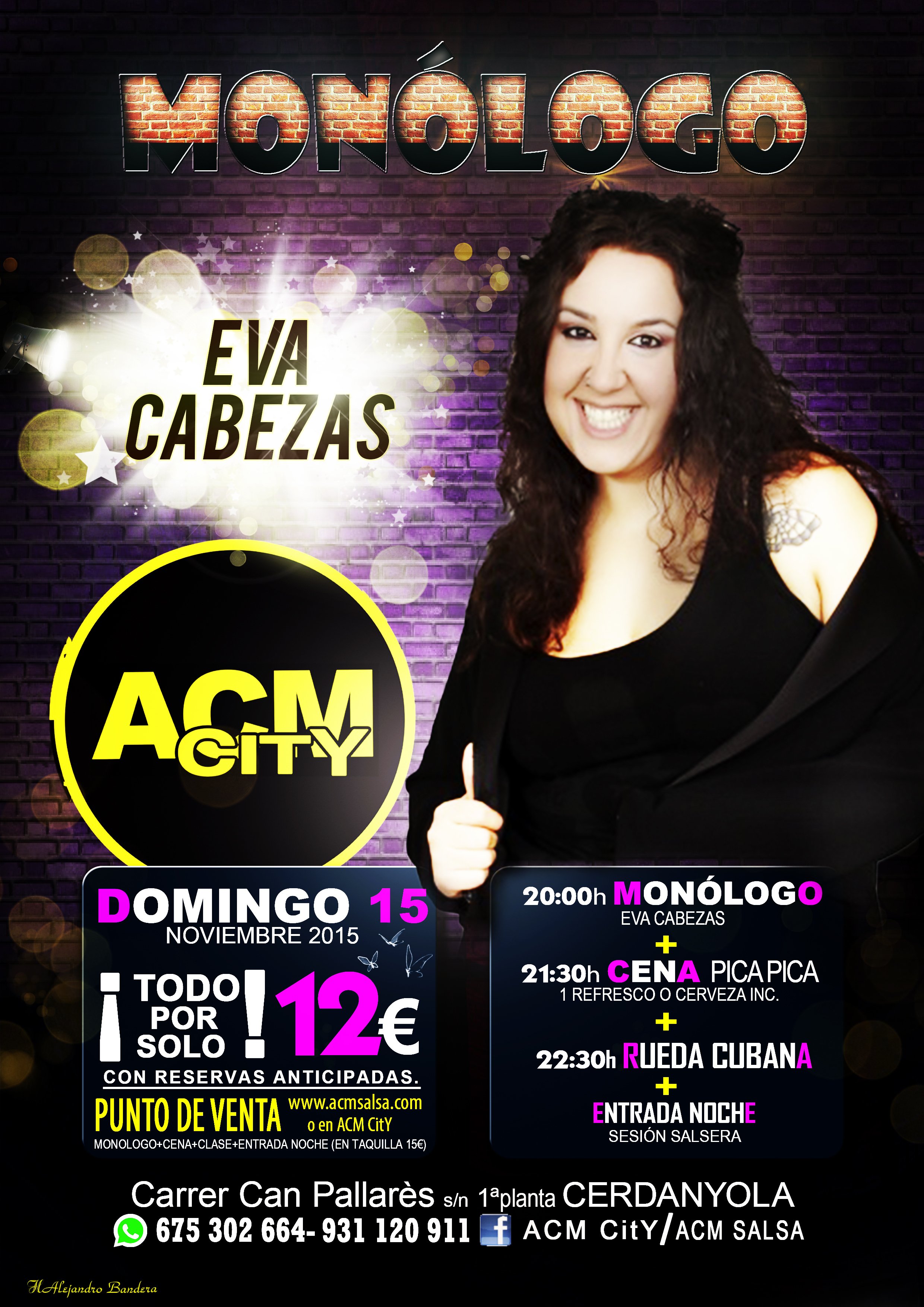 Sunday November 15th: Monologue with EVA CABEZAS