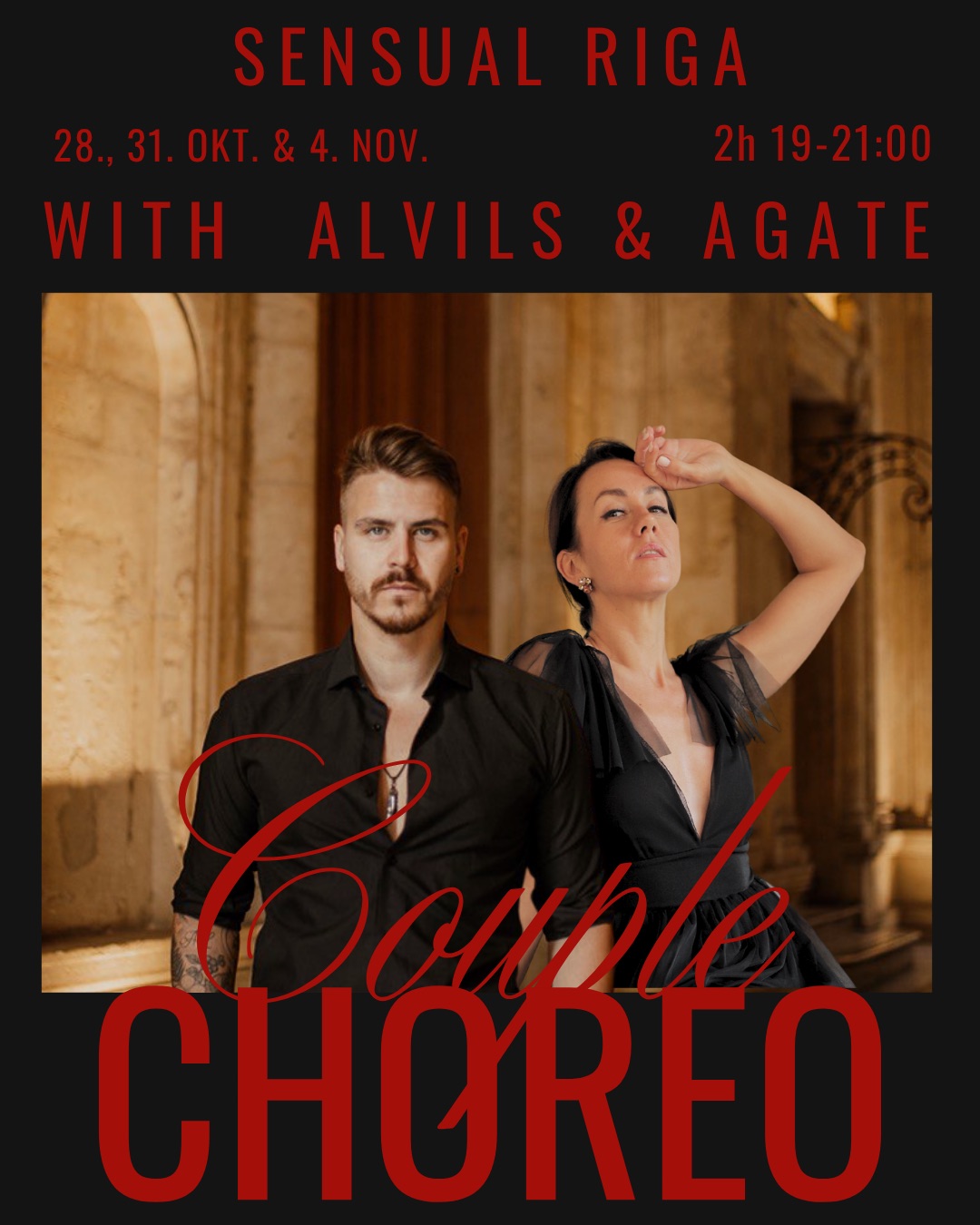 š„ BACHATA COUPLE CHOREO š„ with ALVILS & AGATE at SENSUAL Riga