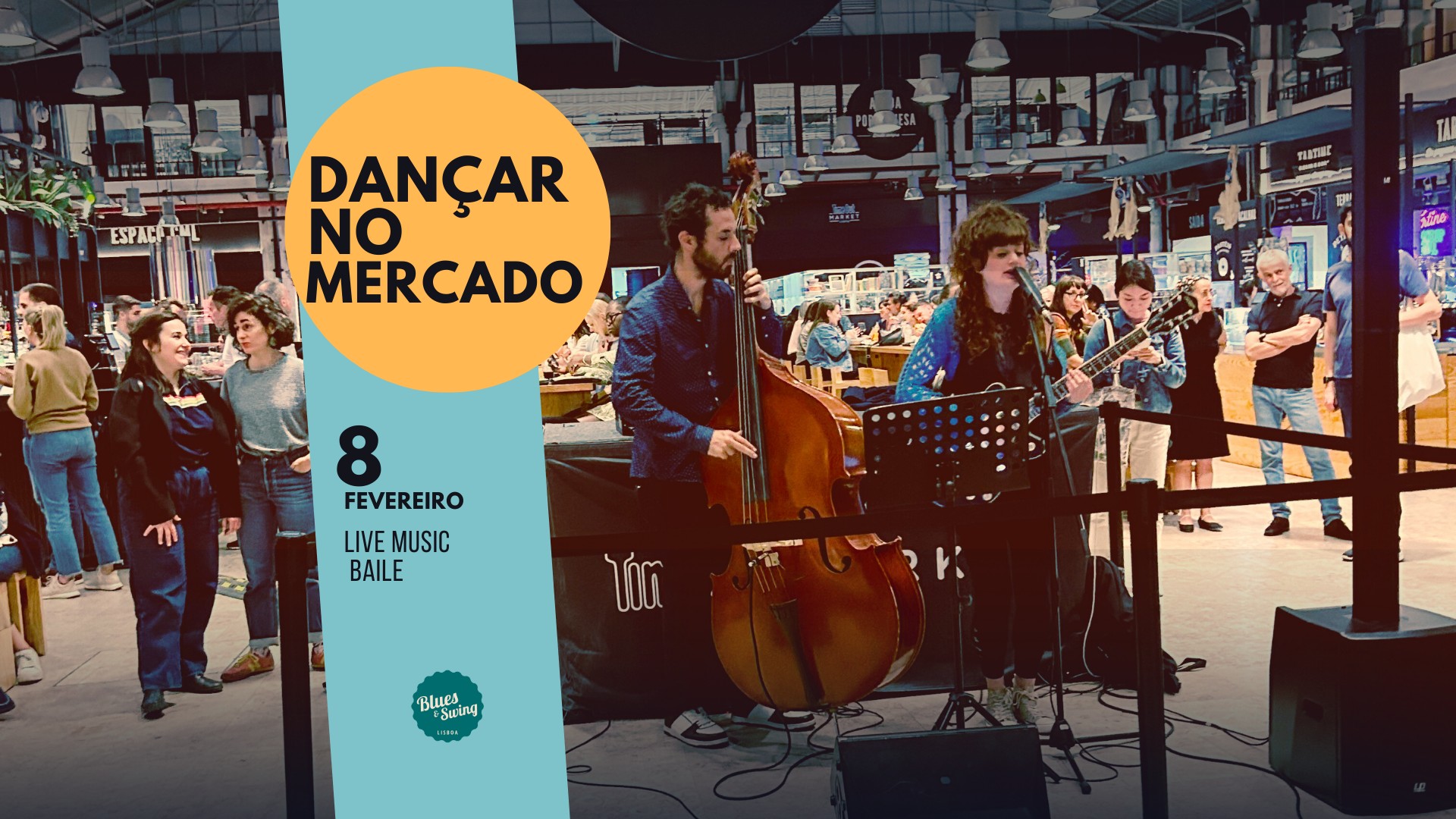 Dançar no Mercado com "Dwop Duo" Live Music&Dance