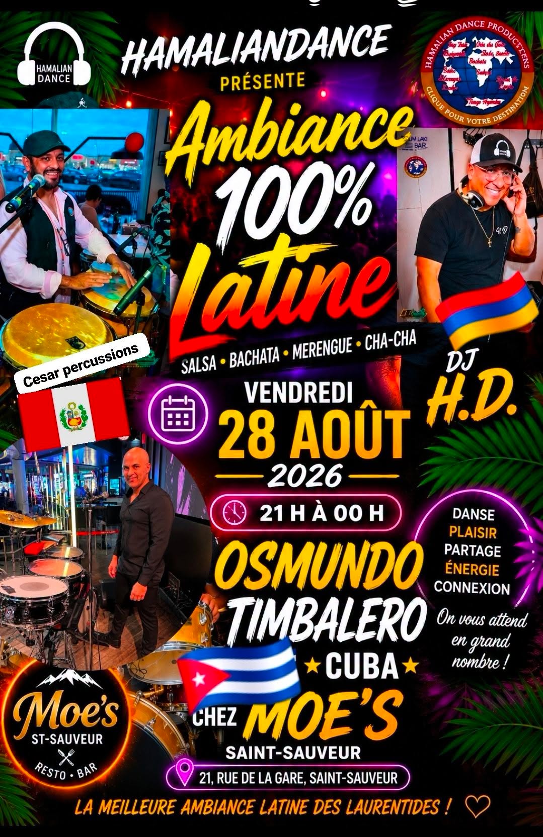 Soirée Latine avec HamalianDance (M'oes St -Sauveur )