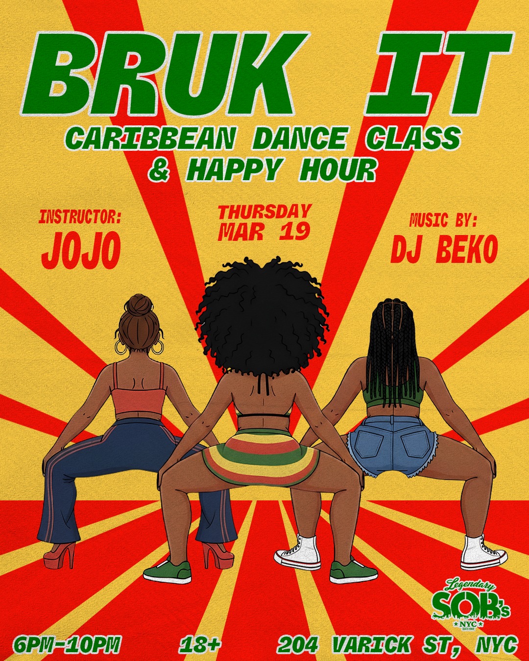 Bruk It! Caribbean Dance Class & Happy Hour
