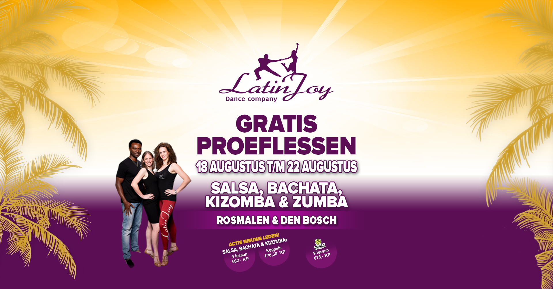 Gratis proeflessen salsa, bachata, kizomba & zumba