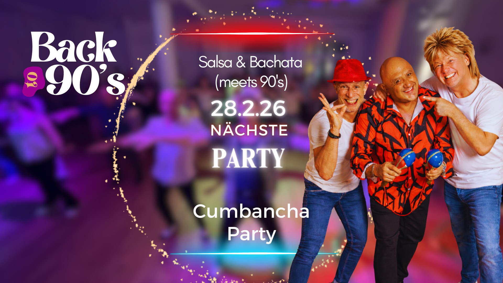 Samstag: SALSA & BACHATA PARTY mit DJ Wilber + 90s DISCO FLOOR 🎉