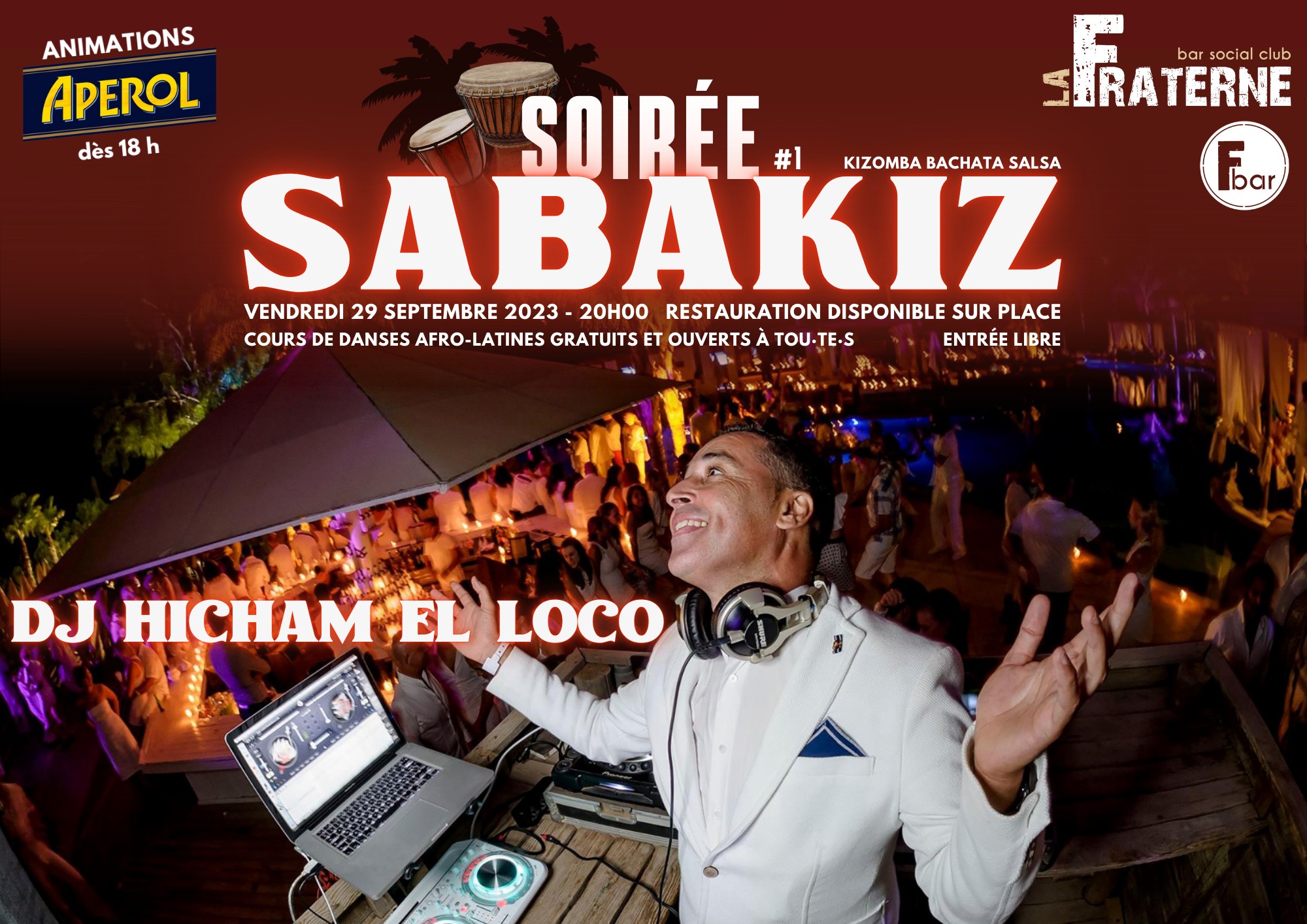 Soirée Sabakiz - Kizomba, Bachata & Salsa avec Hicham El Loco !