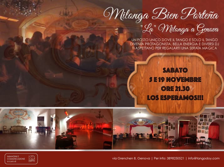 Milonga Bien Porteña Genova sabato 19 !