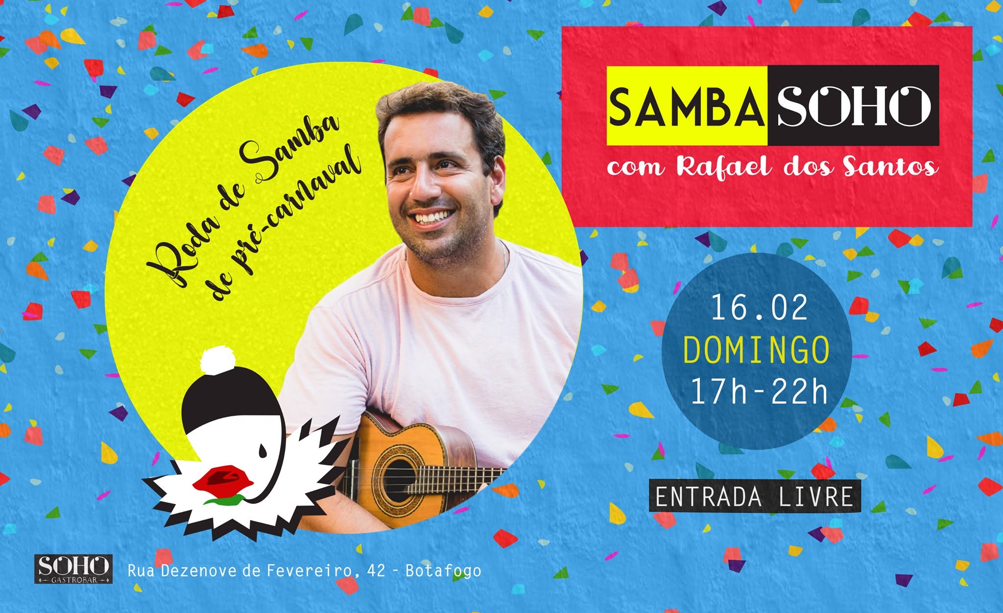 Roda de samba de pré-carnaval com Rafael dos Santos