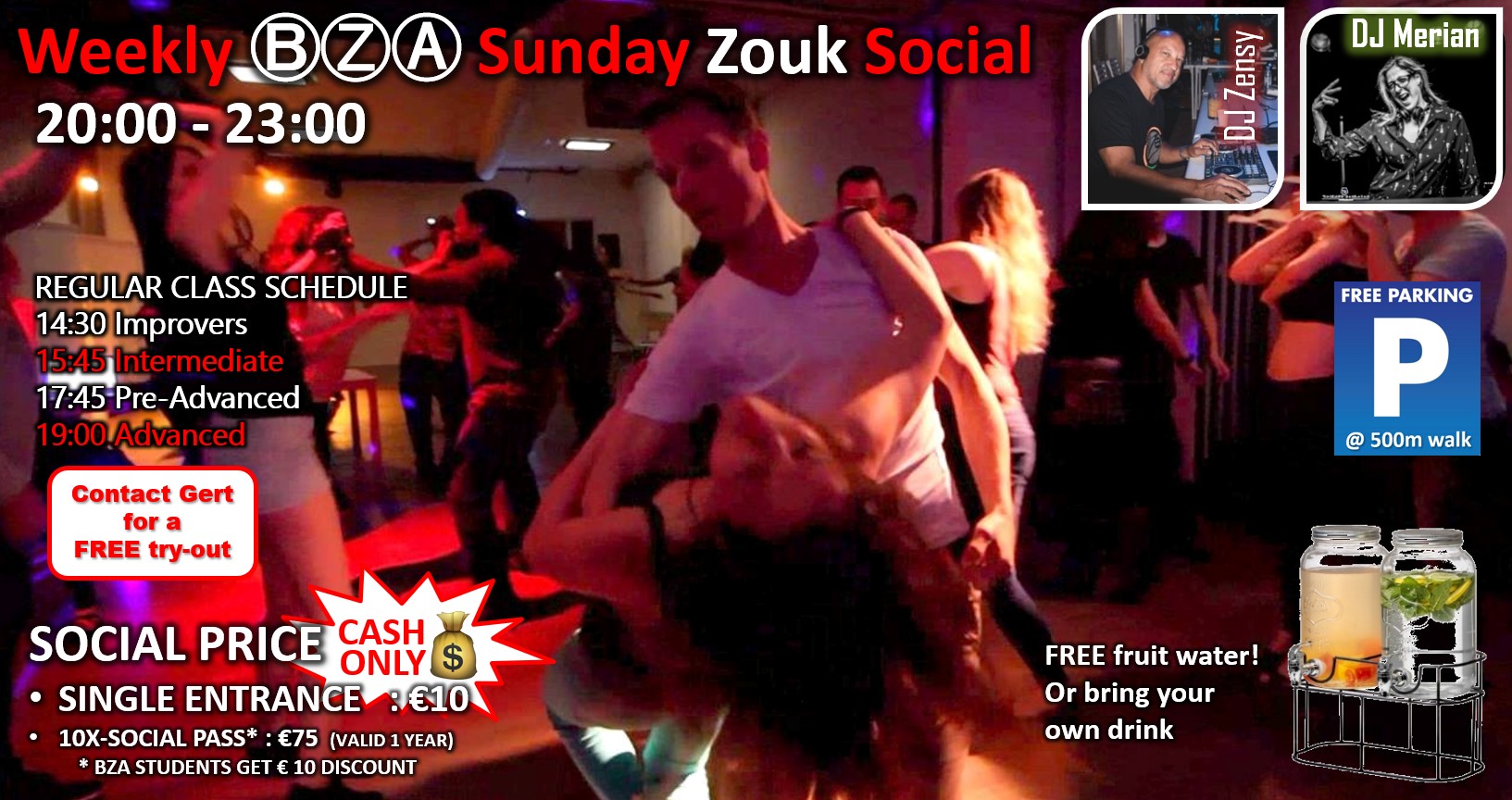 β·ββΆ Sunday Zouk Social - Apr 19 - Your Weekly Zouk Vitamins!