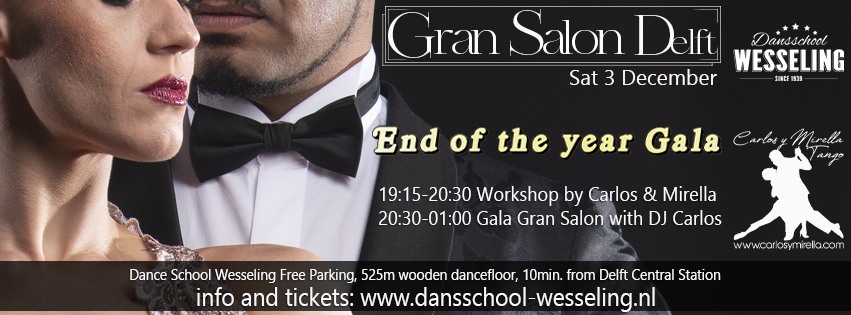 UITVERKOCHT! Gran Salon Delft End of the Year Gala
