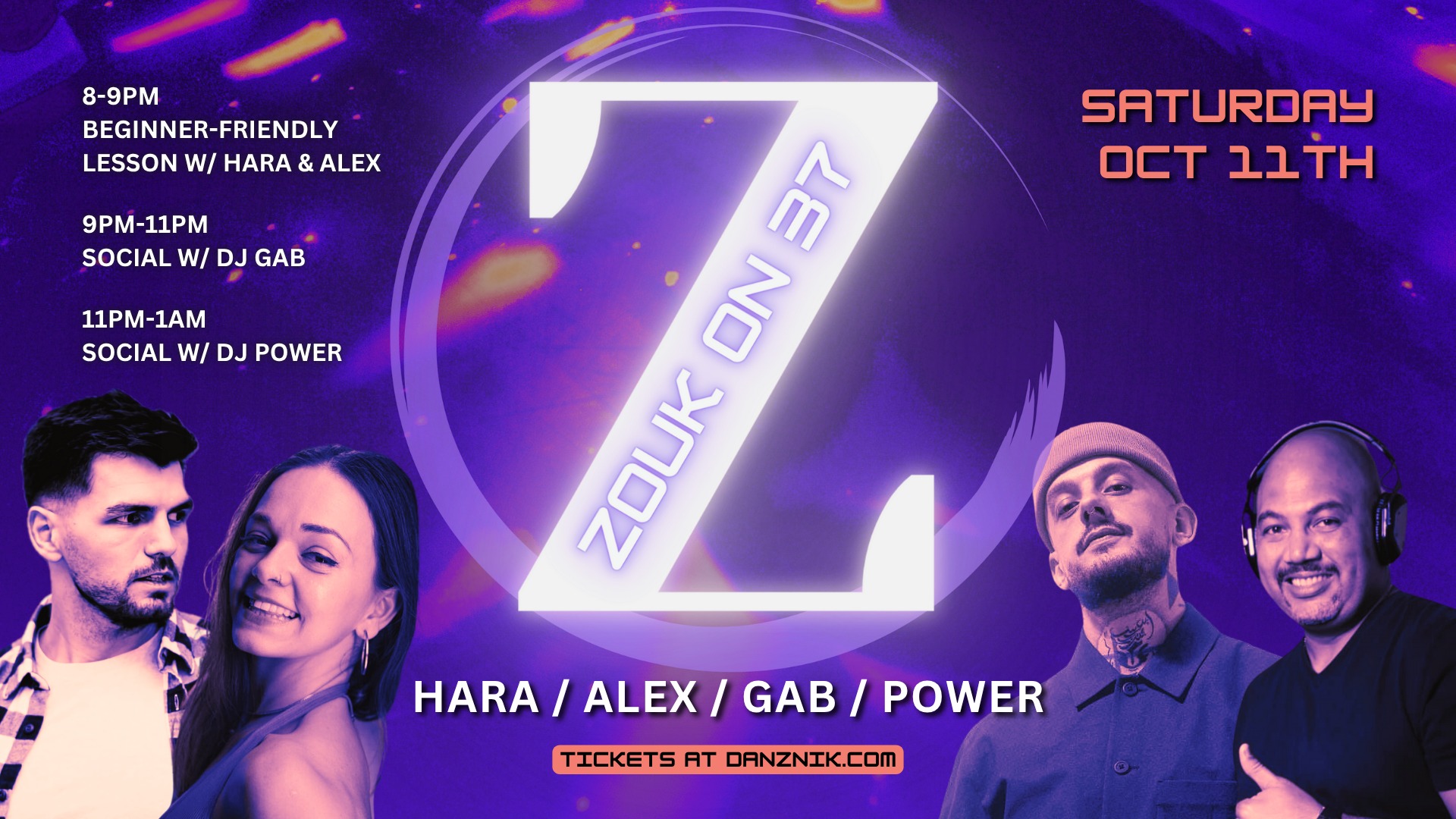 Z37 • NYC Brazilian Zouk Social with Hara Zi • DJs Gab & Power
