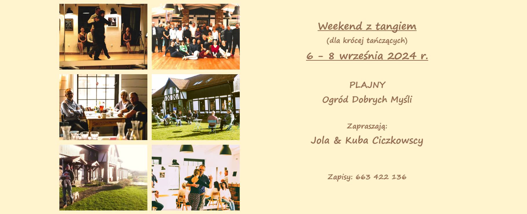 Weekend z tangiem w Plajnach dla krócej tańczących