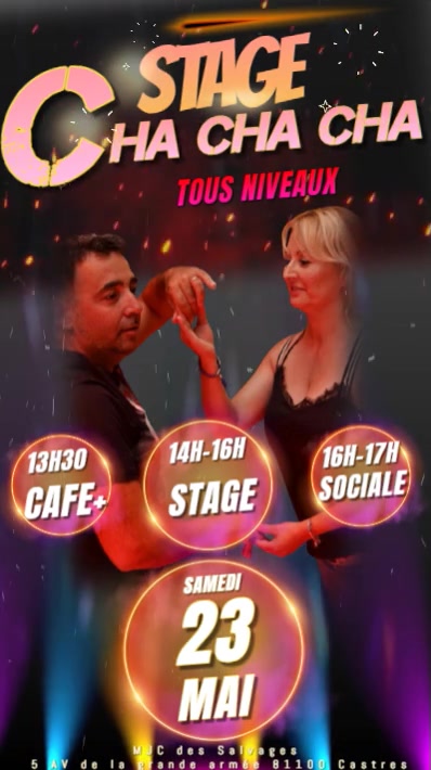 Stage Cha Cha Cha tous niveaux avec Céline et Nicolas