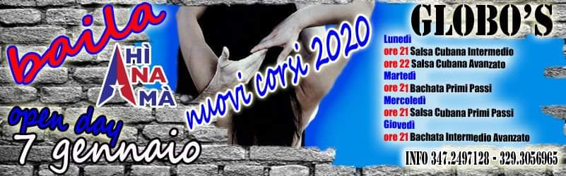 Nuovi Corsi 2020 Ahìnamà c o Globo's Fitness Club