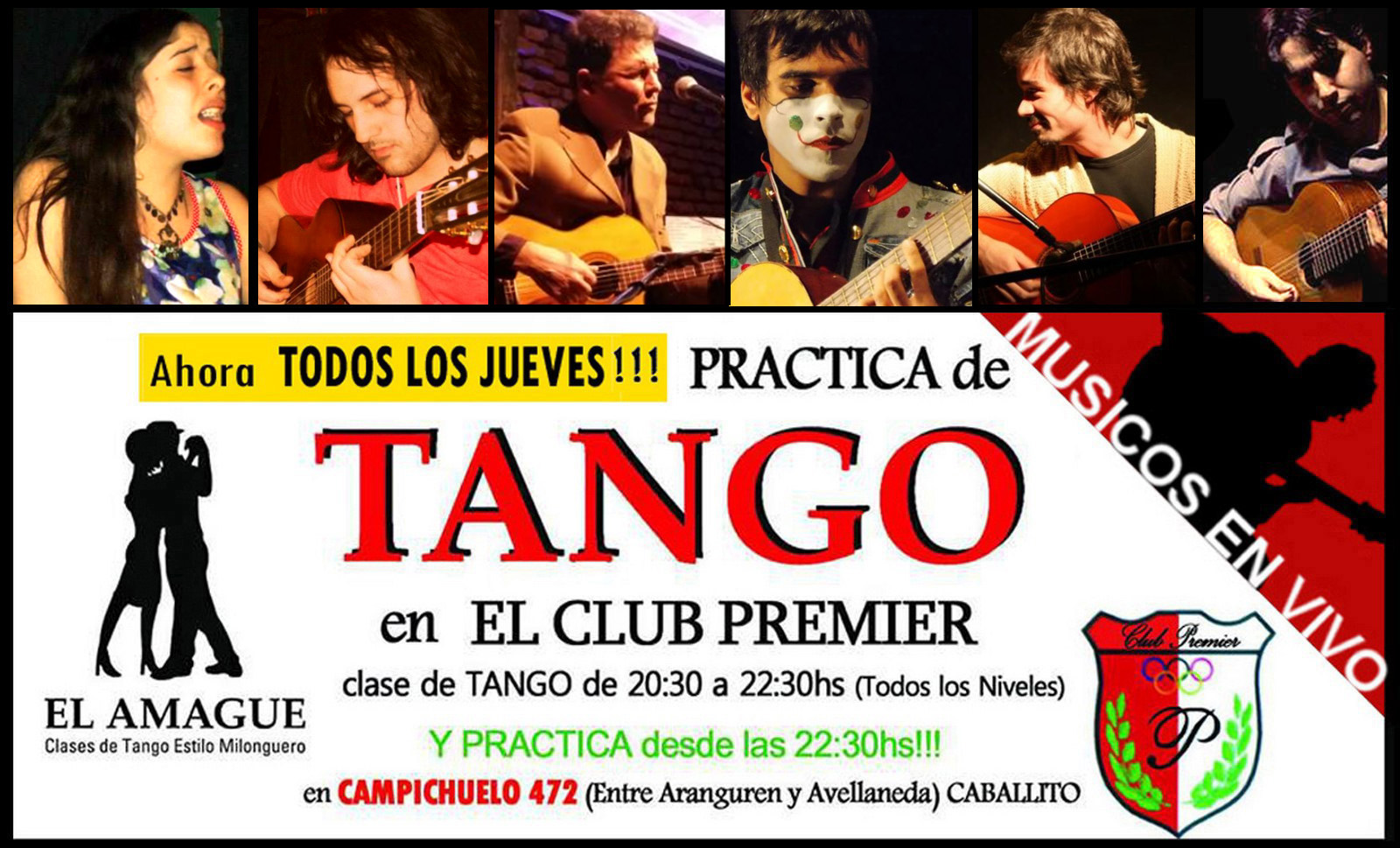 Este JUEVES 27 de AGOSTO venite a LA GARUFA !!! La PRÁCTICA luego de la Clase con MÚSICOS en VIVO a la GORRA