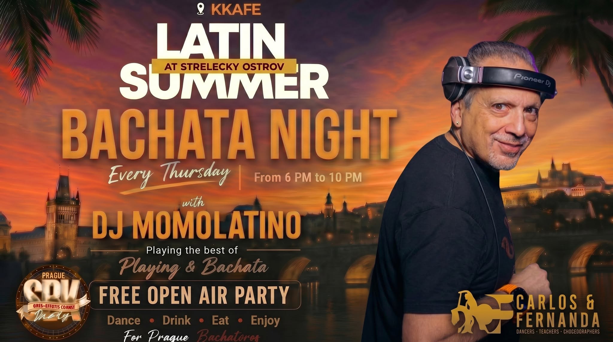 Bachata Sunset Open Air at Střelecký Ostrov 🌴