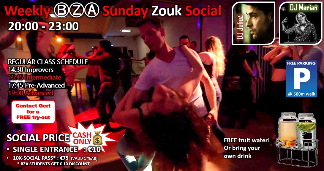 β·ββΆ Sunday Zouk Social - May 31 - Your Weekly Zouk Vitamins!