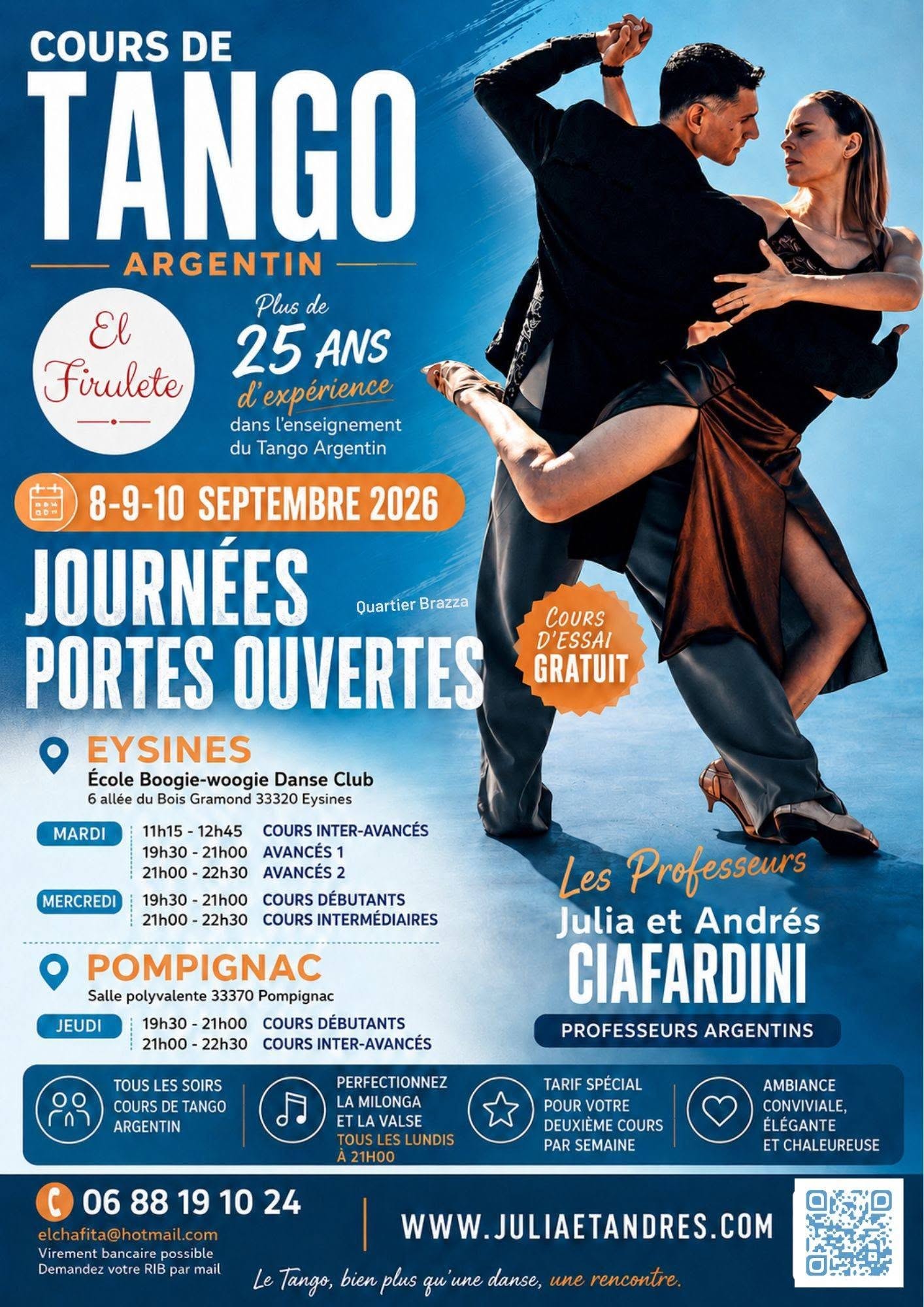 COURS TANGO ARGENTIN - PORTES OUVERTES EYSINES