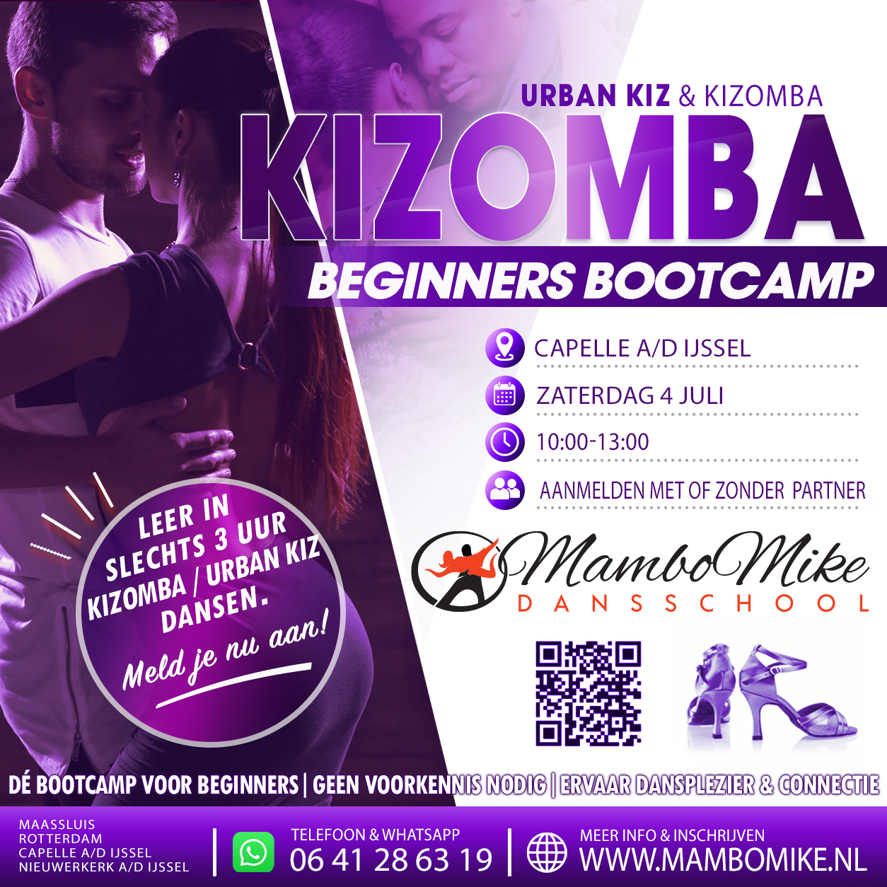 Kizomba Beginners Bootcamp - zaterdag 4 juli 2026
