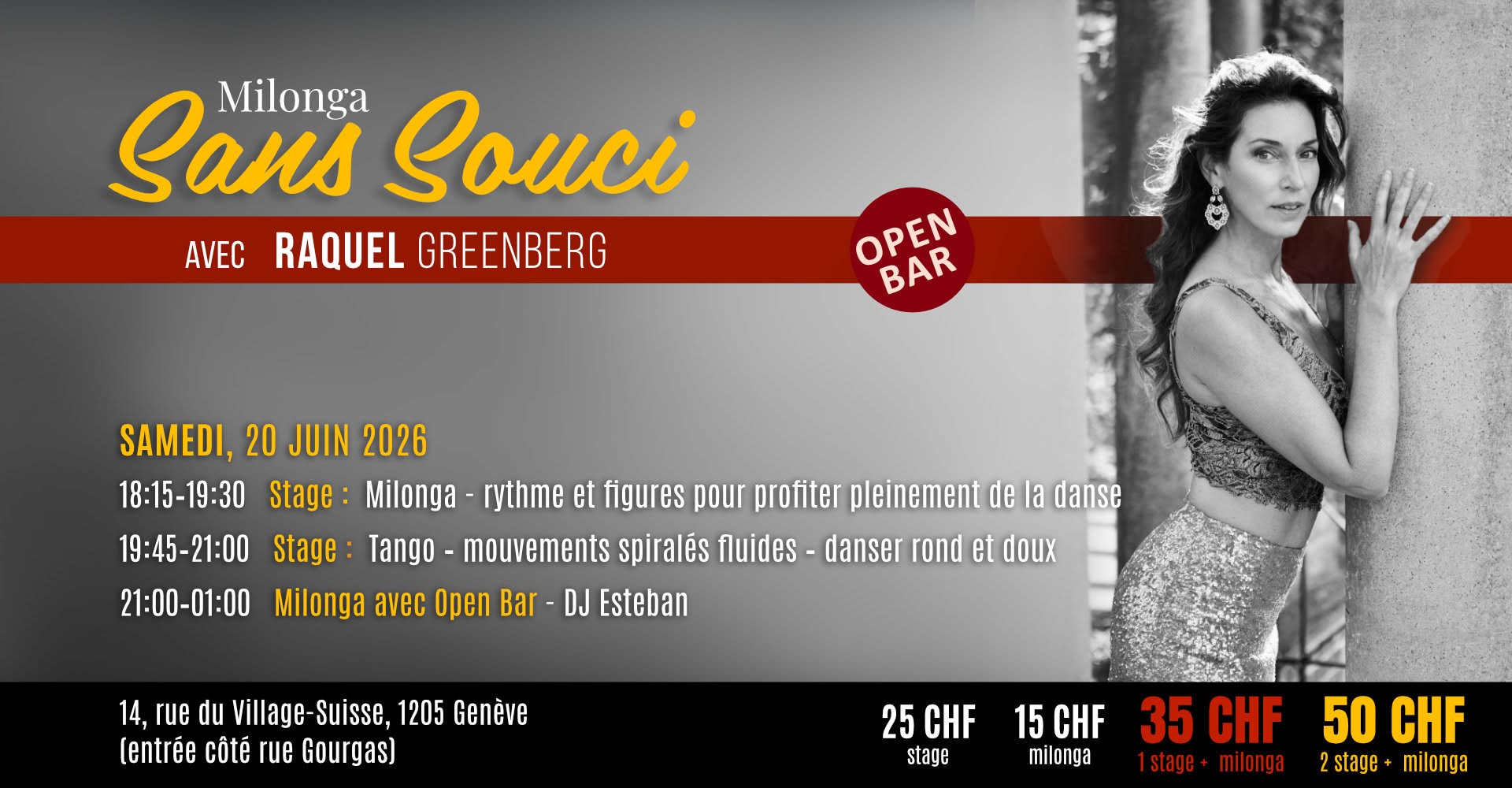 Milonga Sans Souci avec Raquel Greenberg