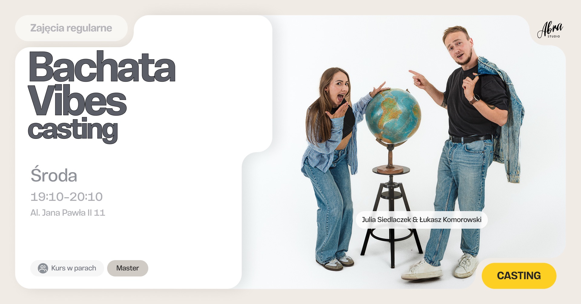 CASTING do grupy Bachata Vibes Master z Julią & Łukaszem