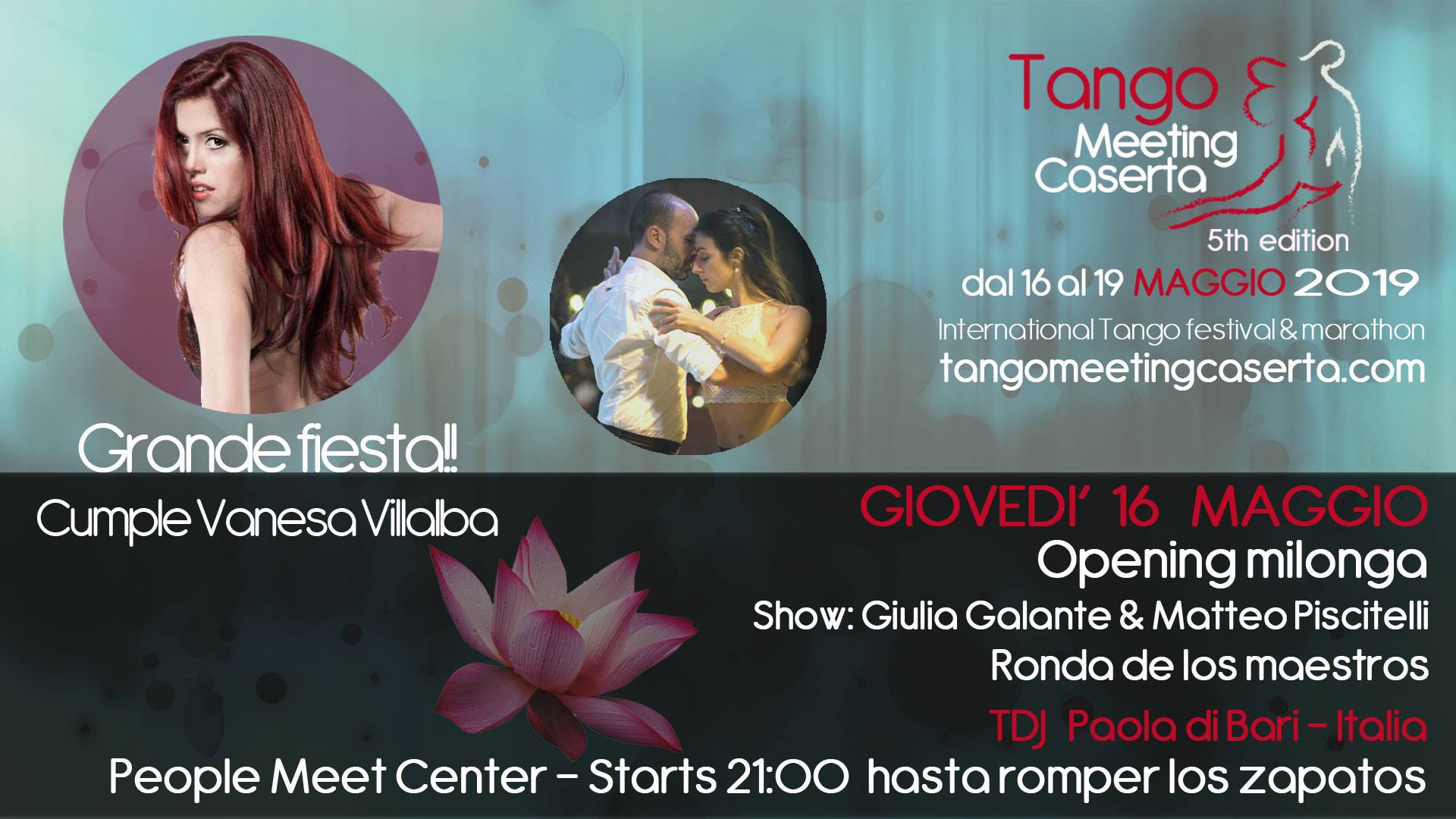 Opening milonga con show e cumple Vanesa Villaba