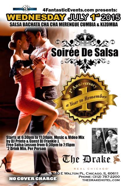 1st Yr Anniversary of Soirée de Salsa @ The Drake Hotel - Guest DJ Frankie J & More