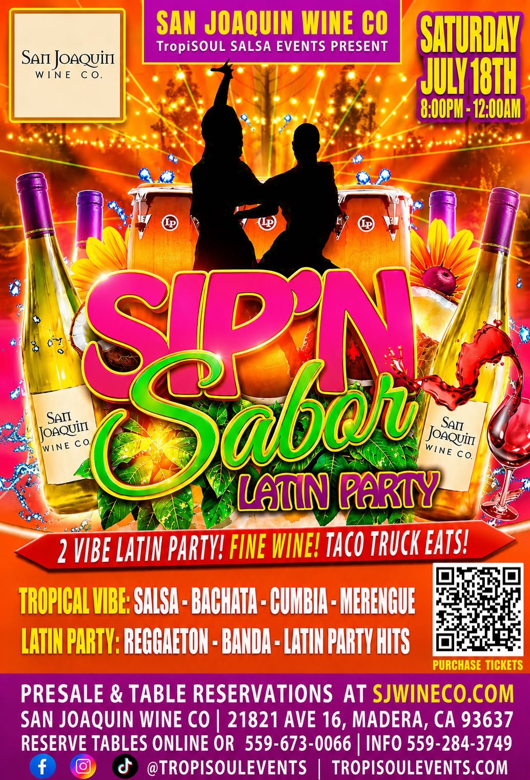 Sip n Sabor 2 Vibe Latin Party - July 18th