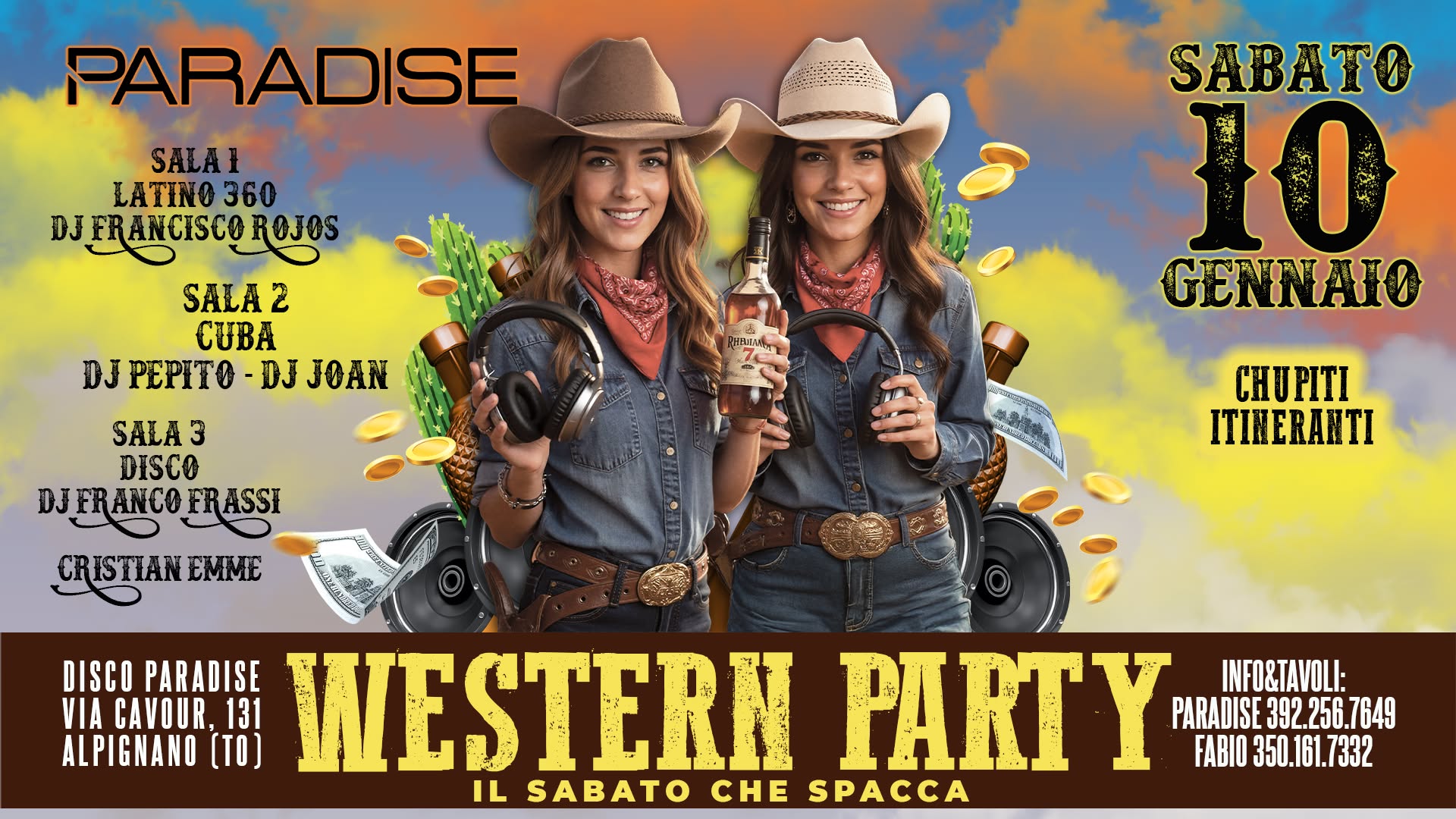 ๐ค WESTERN PARTY ๐ค Discoteca Paradise