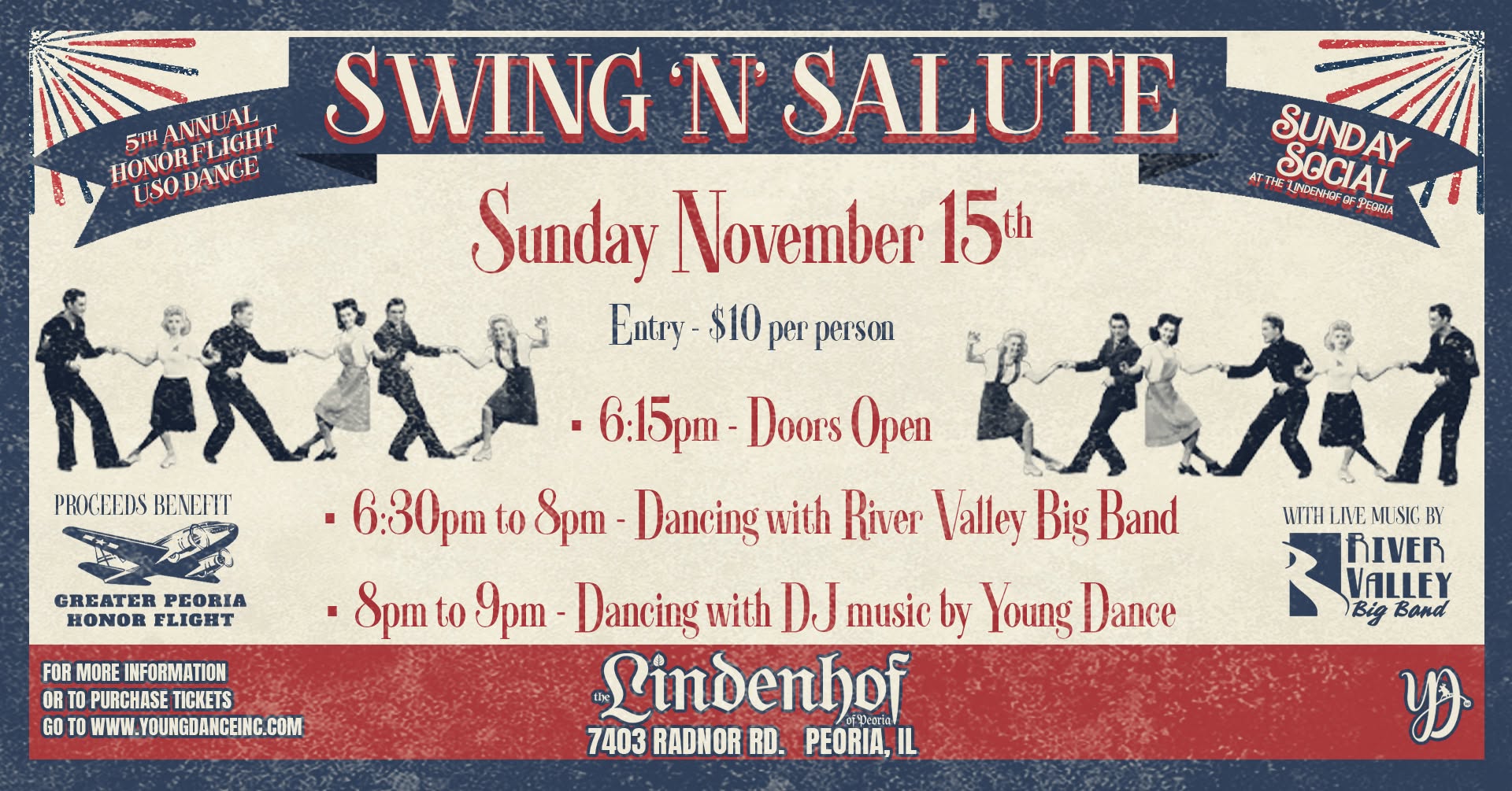 5th anniversity USO Dance with River Valley Big Band. "New Time"
