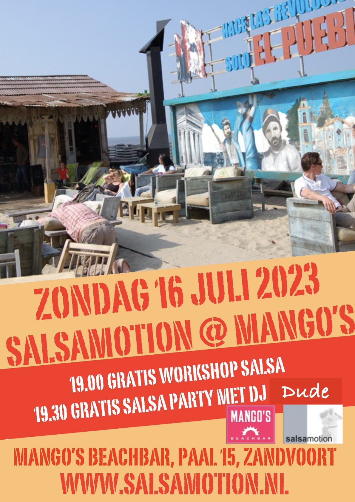 Salsamotion in Mango's Beachbar Zandvoort aan Zee
